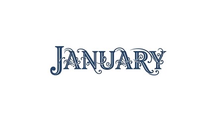 Elegant January Text Design