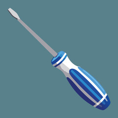 Professional Blue Screwdriver Hand Tool For Technical Repair And Industrial Hardware Maintenance Workshop Project