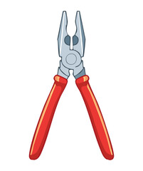 Professional Red Pliers Tool For Technical Repair And Hardware Maintenance Services In Industrial Workshop Environment