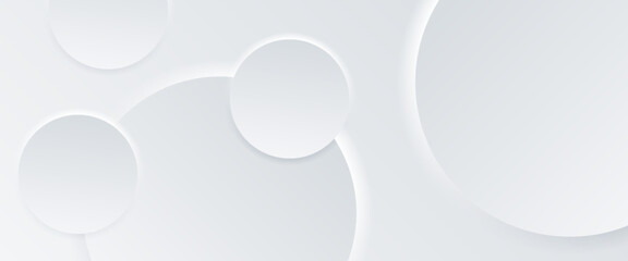 Modern graphic design element circles style concept. White geometric abstract background overlap layer on bright space with lines effect decoration.
