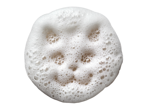 Top-down foam with cat face silhouette - Powered by Adobe