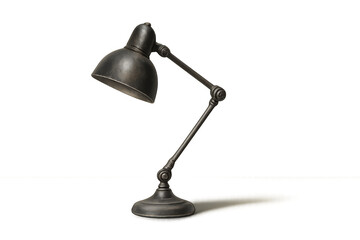 Industrial style metal desk lamp with adjustable arm for study and office illumination