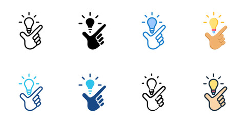 Resourcefulness icon set multiple style collection vector illustration 
