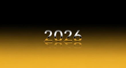 Gold Gradient Reflection 2026 Text