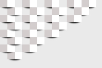 Minimal 3D cube pattern with geometric grid layout and soft shadow abstract background