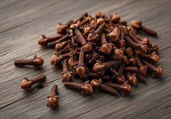 cloves on wooden background