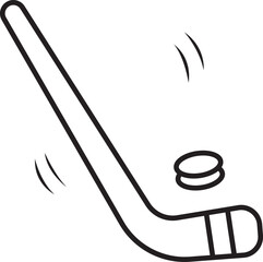 Ice Hockey vector outline Icon Design illustration