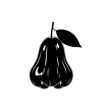 Rose apple silhouette