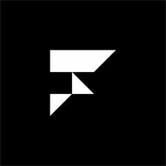 A modern, abstract logo forming the letter F through sharp, interlocking geometric shapes. Ideal for FinTech, consulting, or logistics.