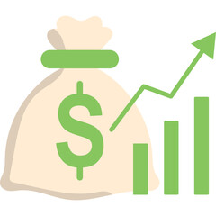 Money Bag Flat Illustration