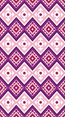 Vibrant geometric pattern with pinks and purples for captivating backgrounds and creative projects, adding a touch of modern elegance and visual interest