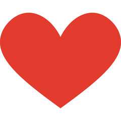 A Simple Bright Red Heart Symbol On A Transparent Background Representing Love And Affection In A Clean Minimalist Style