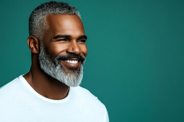 A confident and happy man exuding charm. A charming and elegant