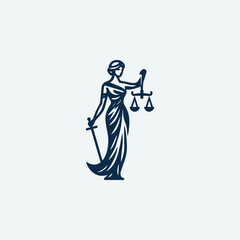 Themis Justice Goddess Logo