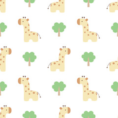 giraffe  seamless pattern design for background, wallpaper, fabric, textile design, card, wrapping paper, notebook, carpet, diary cover, blanket, blanket for kids, tile design, decorative, and etc.