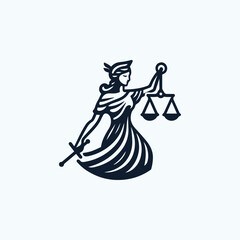 Themis Justice Goddess Logo