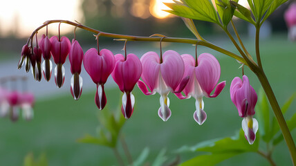 Elegant Bleeding Heart Blossoms Elegant Bleeding Heart Blossoms in Dreamy Sunlit Spring in Dreamy Sunlit Spring