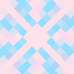 Pastel Blue Pink Diamond Geometric Pattern.