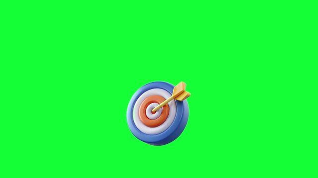 Colorful target icon representing goals, focus, aim, strategy, and direction alignment