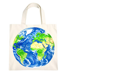 Reusable tote bag with earth print in eco-friendly design  