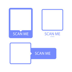 Scan Me QR Frame Icons in Minimal Style