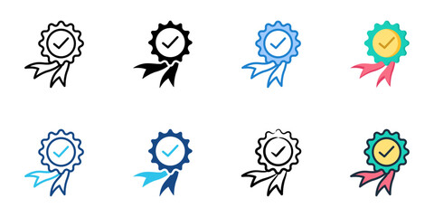 Trustworthiness icon set multiple style collection vector illustration 
