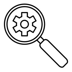 advance search line icon with editable stroke