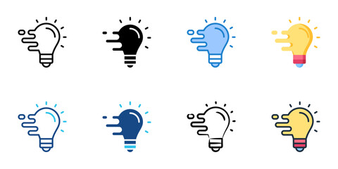 Learning agility icon set multiple style collection vector illustration 
