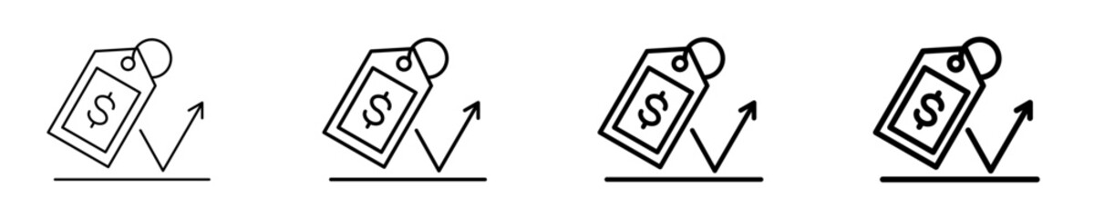Price Ceiling  Icon Set Different Style Collection
