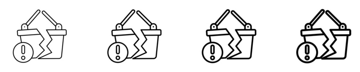 Shortage  Icon Set Different Style Collection
