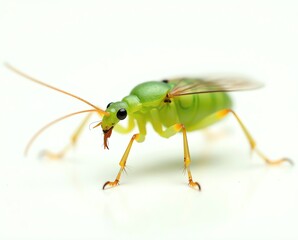 Fototapeta premium Green lacewing insect with delicate wings