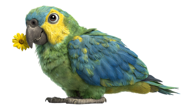 Tropical Bird with a Gift of Nature