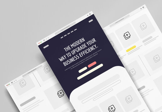 Business Landing Page UI Design Template Layout