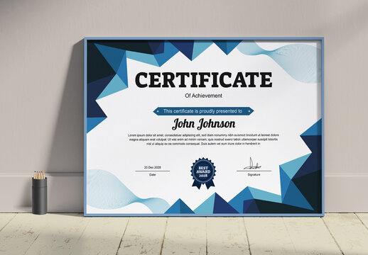 Certificate Template Layout