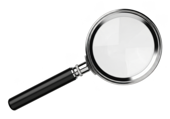 Magnifying glass isolated on transparent background