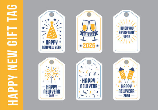Happy New Gift Tag