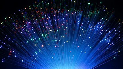 Explore vibrant fiber optic light trails for a stunning modern tech background or innovative digital display design element