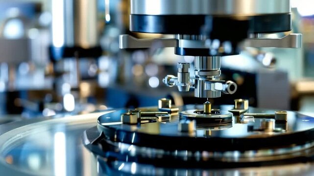 Automated machinery assembling precision components
