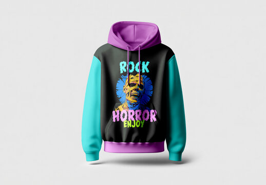 Vibrant Retro Horror Graphic Design for TShirt Print