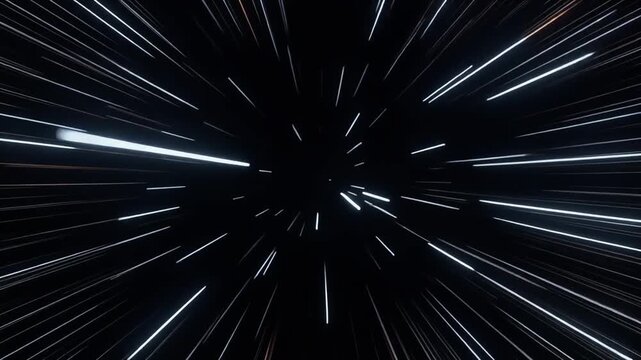 Abstract Speed Lines Effect in Dark Space.