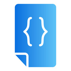 braces document Gradient icon