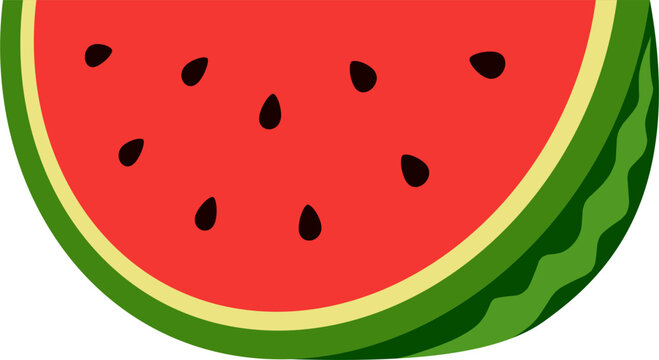vector illustration of a slice of watermelon