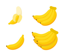 banana vector set. fruit, fresh, symbol, illustration