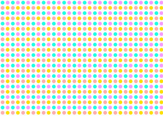 水玉 パターン カラフルなピンクとブルーのドット柄の背景 壁紙素材 透過