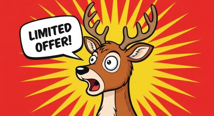 Surprised Deer Announces Limited Offer in Exciting Burst