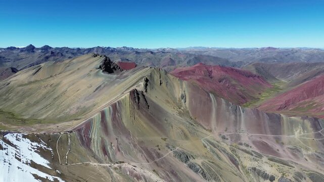 k 30fps peruvian mountain of 7 colors drone shoot 2
