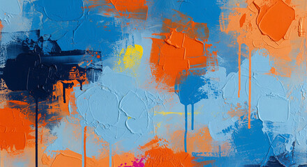 Vibrant bold brushstrokes, modern abstract paint texture for creative design
