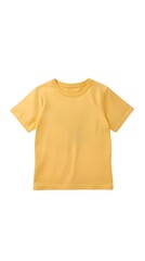 Naklejka premium Blank yellow t-shirt isolated on white background, suitable for mock-up or print design