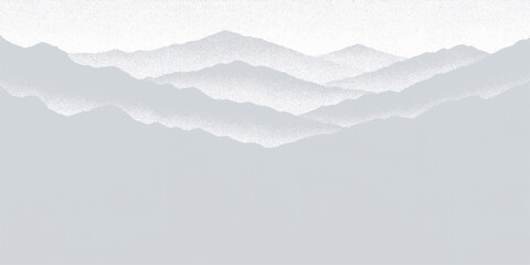 Obraz premium Abstract background of white clouds in the sky with misty mountain landscape at sunrise