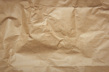 Neutral beige brown creased wrap packaging paper texture background with space minimal simple style 